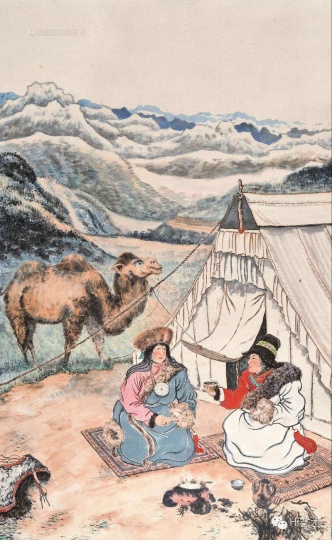 Lot 5953 孙宗慰《献茶图》100×62cm 纸本设色 1947 估价:25至35万元
Lot 5953 孙宗慰《献茶图》100×62cm 纸本设色 1947 估价:25至35万元