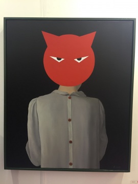 张占占 《愤怒的猫》 60×50cm 布面油画 2015
