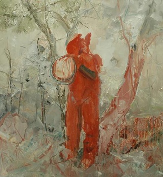 朱湘闽 《节日之红NO.1》 180×190cm 布面油画 2014
朱湘闽 《节日之红NO.1》 180×190cm 布面油画 2014