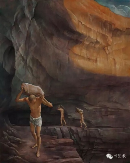 《行走的人》 127×101cm 布面油画 2014
《行走的人》 127×101cm 布面油画 2014