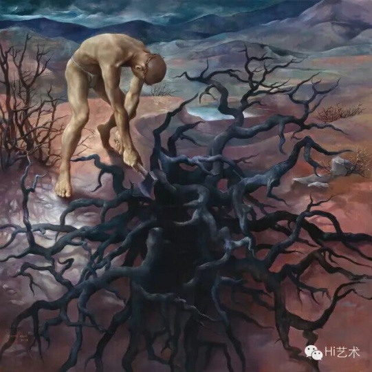 《白光》 130×130cm 布面油画 2013
《白光》 130×130cm 布面油画 2013
