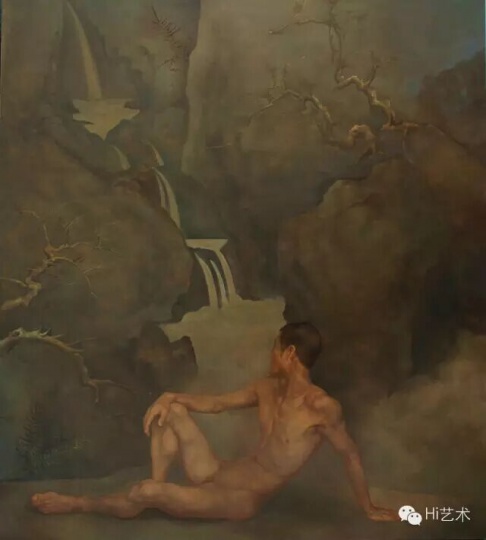 《观泉》 155x140cm 布面油画 2010
《观泉》 155x140cm 布面油画 2010