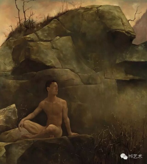 《岩栖谷隐图》 155×140cm 布面油画 2010 《岩栖谷隐图》 155×140cm 布面油画 2010