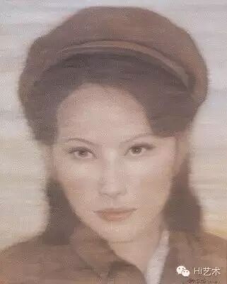 戴军帽的女孩形象,是祁志龙笔下的经典造型之一。图为祁志龙2004年所作《青春的形象》
戴军帽的女孩形象,是祁志龙笔下的经典造型之一。图为祁志龙2004年所作《青春的形象》