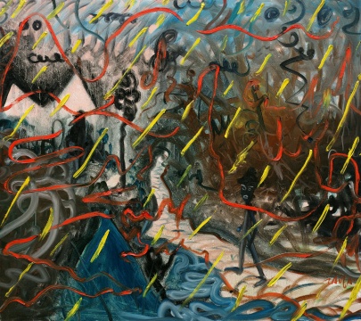 陶发 《圭山旅行》 120x136cm 布面油画 2015
陶发 《圭山旅行》 120x136cm 布面油画 2015
