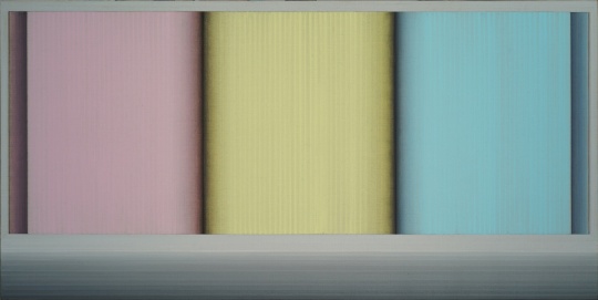 鞠方 《地平线·三色书》 60×120cm 布面油画 2015
