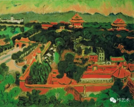 梅原龙三郎  《长安街》  72.7x90.9cm  油彩 1940 东京国立近代美术馆藏
