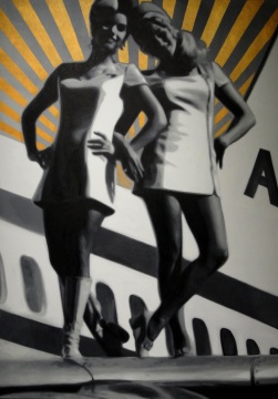 颜磊 《着陆-空中小姐》 200×145cm 布面油画 2007
颜磊 《着陆-空中小姐》 200×145cm 布面油画 2007
