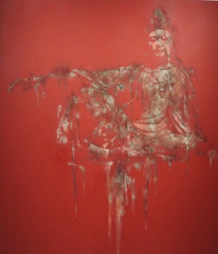 叶楠 《观音》 160×140cm 赤磷、铁、丙烯、油画布 2012 叶楠 《观音》 160×140cm 赤磷、铁、丙烯、油画布 2012
