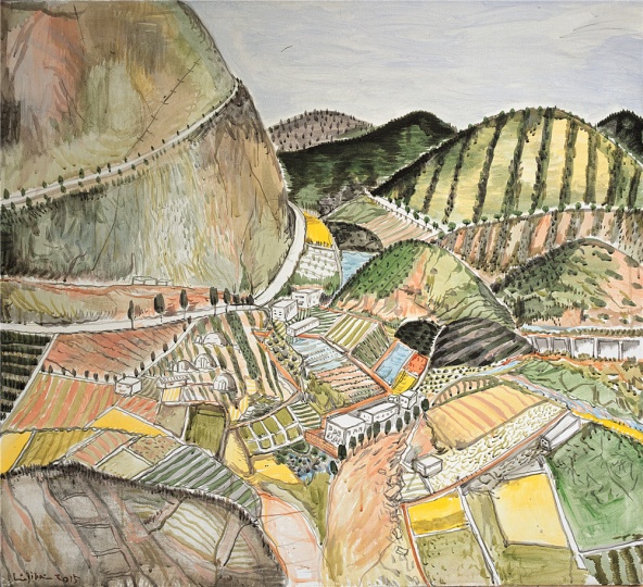 《风景》100×90cm 布面丙烯 2015
《风景》100×90cm 布面丙烯 2015