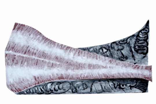 《无题》 224×122cm 综合材料 2013
《无题》 224×122cm 综合材料 2013