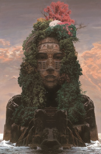 《莫后禅院》 210 × 140 cm 布面油画 2014
《莫后禅院》 210 × 140 cm 布面油画 2014