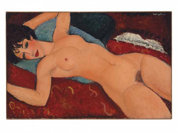 2015，令龙美术馆名声大噪的莫迪尼阿尼作品《侧卧的裸女》

