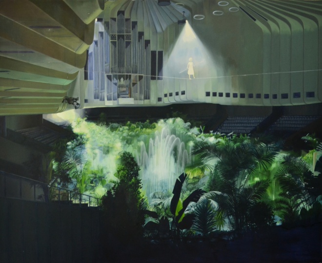 《独角戏》180×220cm 布面油画 2014
《独角戏》180×220cm 布面油画 2014