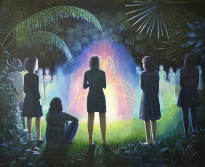 《梦的入口》180×220cm 布面油画 2013
《梦的入口》180×220cm 布面油画 2013