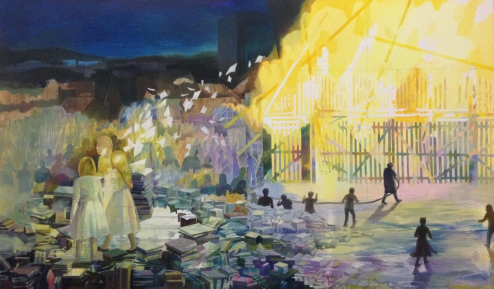 《Lost Book》 60×100cm 布面油画 2015
《Lost Book》 60×100cm 布面油画 2015