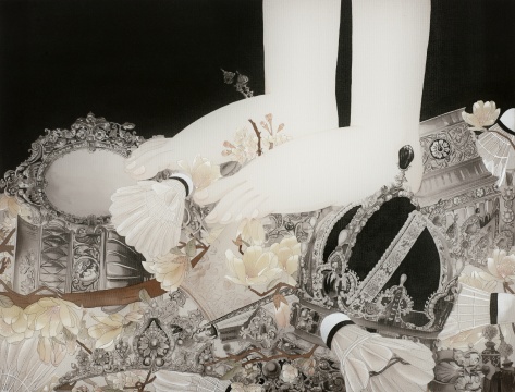 狄青 《呵呵》 37×48cm 绢本设色 2015
狄青 《呵呵》 37×48cm 绢本设色 2015