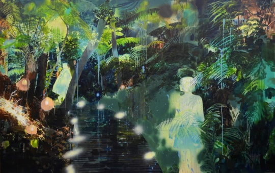 莫頔 《吹笛手》170×270cm 布面油画 2015
莫頔 《吹笛手》170×270cm 布面油画 2015