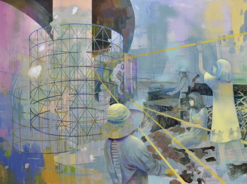 莫頔 《逃离》120×160cm 布面油画 2015
莫頔 《逃离》120×160cm 布面油画 2015