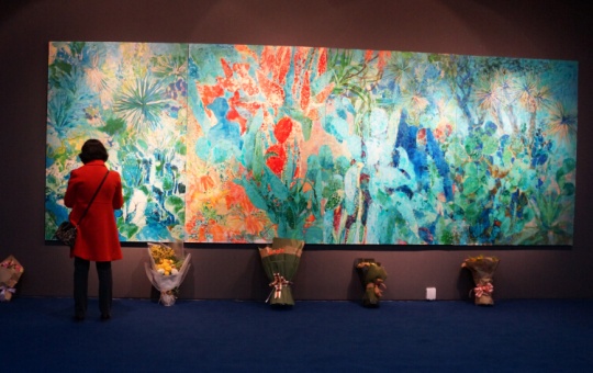 《乐园2016,生长》 坦培拉 200×140cm×4 2016年
《乐园2016,生长》 坦培拉 200×140cm×4 2016年