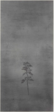 《归远-一》 纸本水墨 136x67cm  2015年
