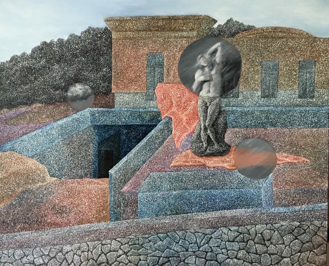 林耿森 《天台》 100x120cm 布面油画 2013
林耿森 《天台》 100x120cm 布面油画 2013