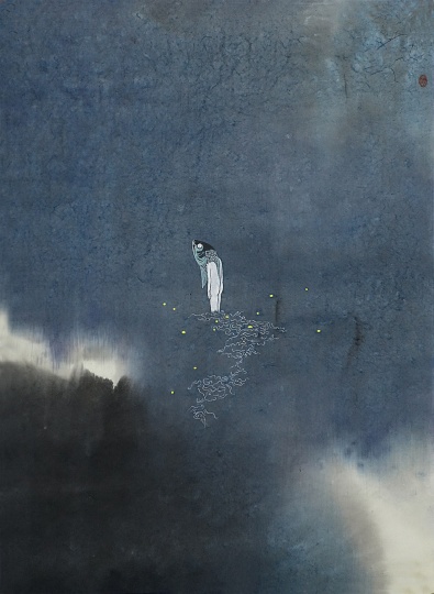 林于思 《子非鱼焉知非人类的不快乐》 46×35cm 纸本设色 2016
林于思 《子非鱼焉知非人类的不快乐》 46×35cm 纸本设色 2016