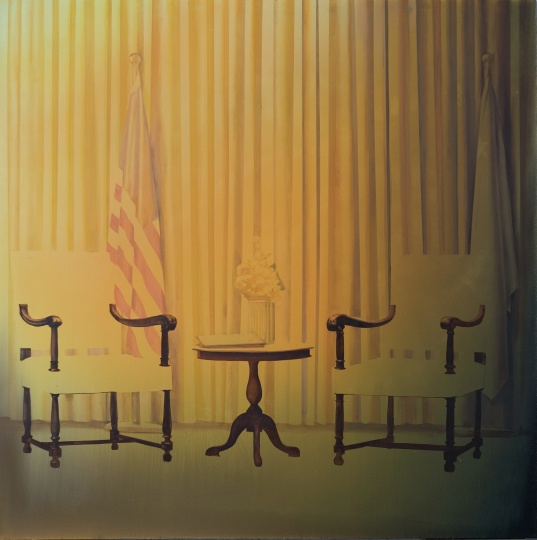 周铭 《会议室8》 180x180cm 布面油画 2012
周铭 《会议室8》 180x180cm 布面油画 2012