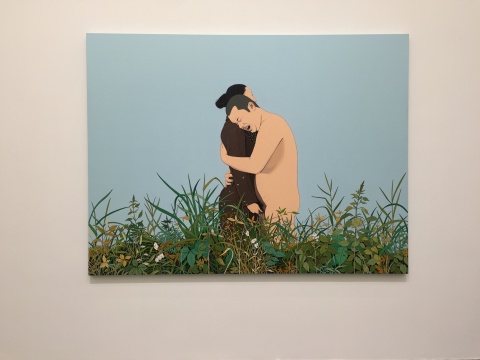 《哑巴的爱情》 180×240cm  布面丙烯   2014
