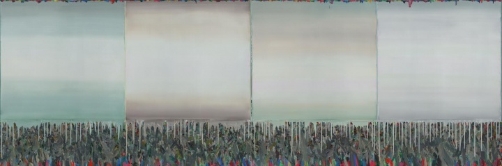 《寂静的寂静的寂静的2016-9》 200x600cm 布面油画 2016
《寂静的寂静的寂静的2016-9》 200x600cm 布面油画 2016