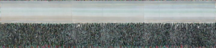 《寂静的寂静的寂静的2016-8 》 160x720cm 布面油画   2016
