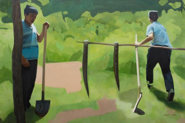 《正午》 布面油画 200x300cm 2014
《正午》 布面油画 200x300cm 2014