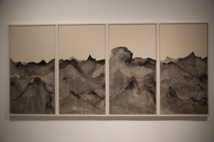 《遗忘之海20》 ​75×145cm×4 纸本水墨 2014
