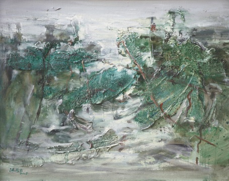 陈国立 《夏塘雨声》 100×80cm 布面油画 2015年
