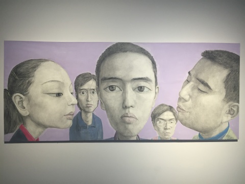 忻海洲 《变动·青春5》 300×125cm 布面丙烯油画 2001
