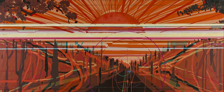 刘韡 《紫气系列》180×440cm 布面油画  2010  展于“中国私语”希克收藏展
