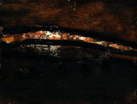 《麻黄梁长城》 20.5×27cm 布面油画  1999
