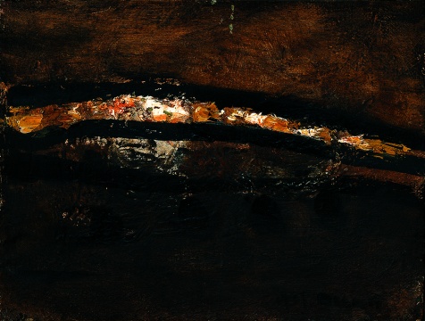 《麻黄梁长城》 20.5×27cm 布面油画 1999
《麻黄梁长城》 20.5×27cm 布面油画 1999