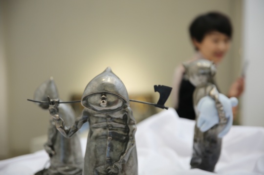 展览现场 张建龙的《风武士》系列作品
展览现场 张建龙的《风武士》系列作品