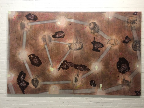 《器官系1》150×240cm 布面丙烯 2015 《器官系1》150×240cm 布面丙烯 2015