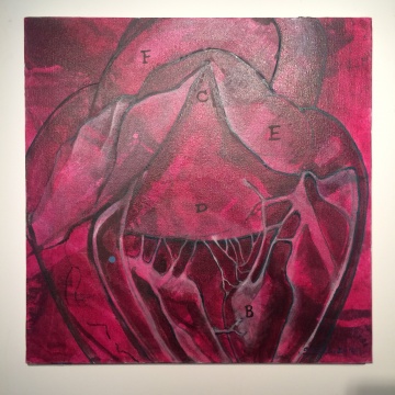 《器官系6》50×50cm 布面丙烯 2015 《器官系6》50×50cm 布面丙烯 2015