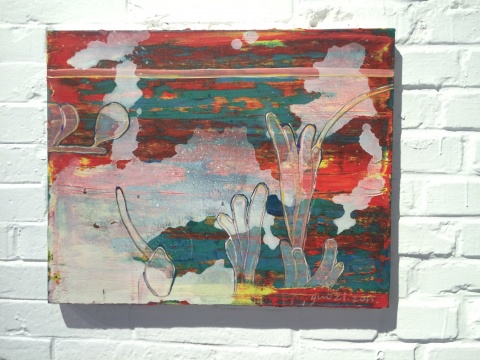 《水里的东西3》40×50cm 布面丙烯 2016 《水里的东西3》40×50cm 布面丙烯 2016
