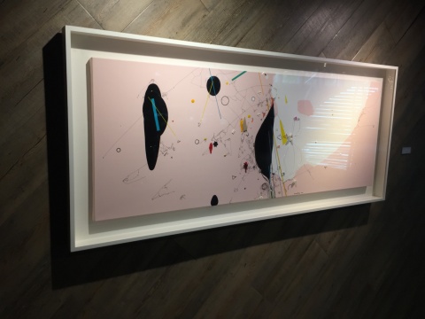 展览现场 朱佩鸿作品《我的空间-生长·Pink-2016-2》
