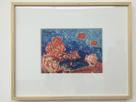 《秋红》 19.5×27cm 纸上油画 1976
《秋红》 19.5×27cm 纸上油画 1976