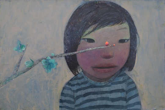忻洛汀 《呼应》 60×90cm 布面丙烯 2014
忻洛汀 《呼应》 60×90cm 布面丙烯 2014