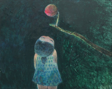 忻洛汀 《高处》 100×110cm 布面丙烯 2016
忻洛汀 《高处》 100×110cm 布面丙烯 2016