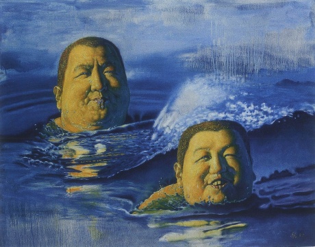 施本铭 《岳家父子》 114×146cm 油画 1997
