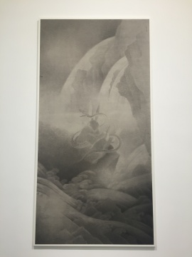《蛇盘兔》 244×126cm 宣纸水墨 2015
