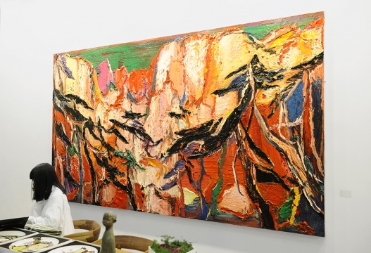 尹朝阳《山松》200×350cm 布面油画 2016 @玉兰堂
尹朝阳《山松》200×350cm 布面油画 2016 @玉兰堂
