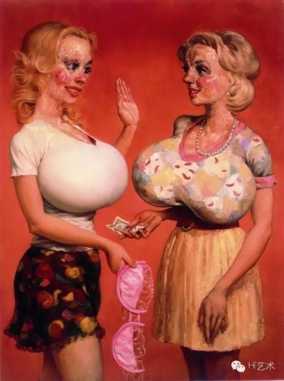John Currin 《Jaunty and Mame》
John Currin 《Jaunty and Mame》